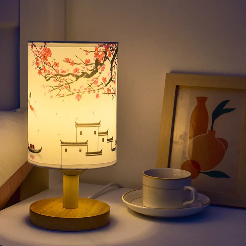 Desk Setup Wallpaper - LED Tischlampen Dekoration Pflaumenblüte Schreibtisch Dimmbar