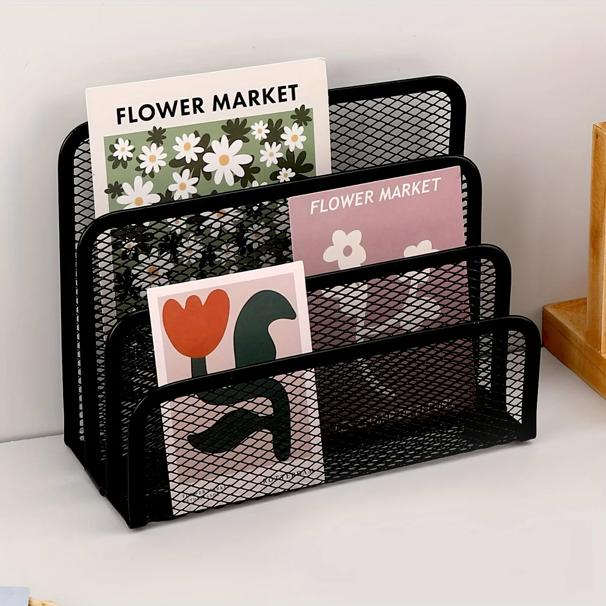 Desk Setup Kit - Multifunktionales Schreibtisch-Organizer-Set - Metallgitter-Aktenhalter, Briefablage, Mehrstufiges