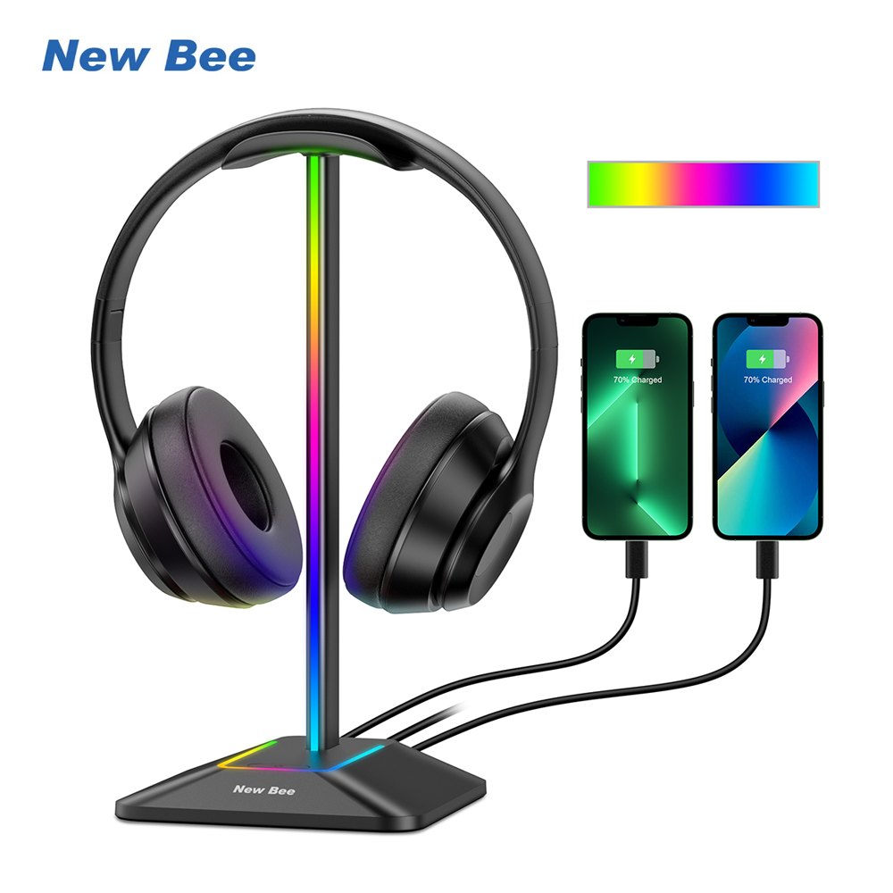 Desk Setup Gaming - Neuer Bee Z8 RGB-Kopfhörerständer mit 2