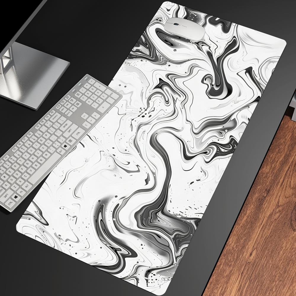 Desk Setup For Work - Abstrakte, flüssige, rutschfeste Schreibtischunterlage aus Gummi,