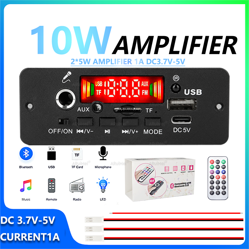 Desk Setup Kit - 10 W komplettes Bluetooth 5.0-Verstärker-Set mit