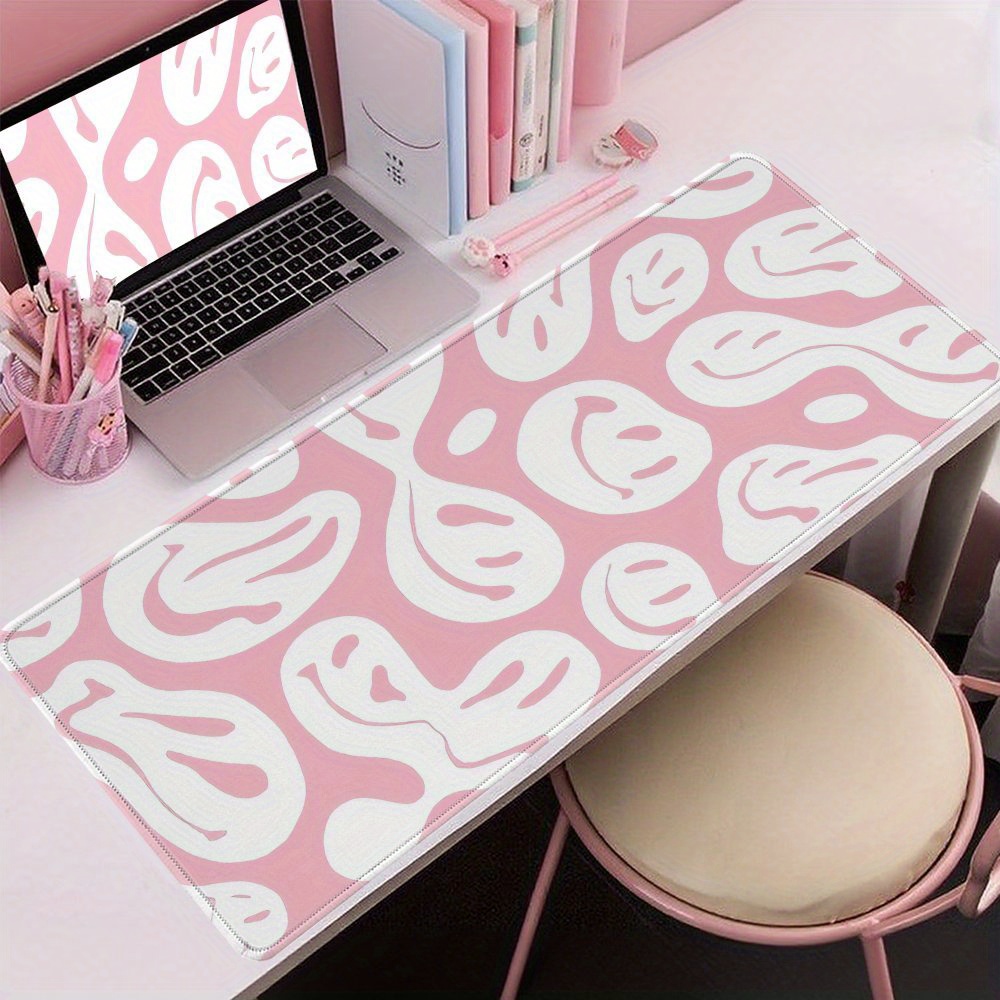 Desk Setup Study - Ästhetische rosa Schreibtischunterlage, großes Mauspad-Set mit
