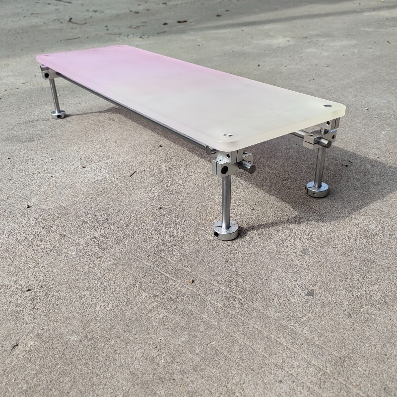 Desk Setup For Laptop And Monitor - ‌ Ästhetischer rosa Farbverlaufs-Monitorständer aus Acryl,