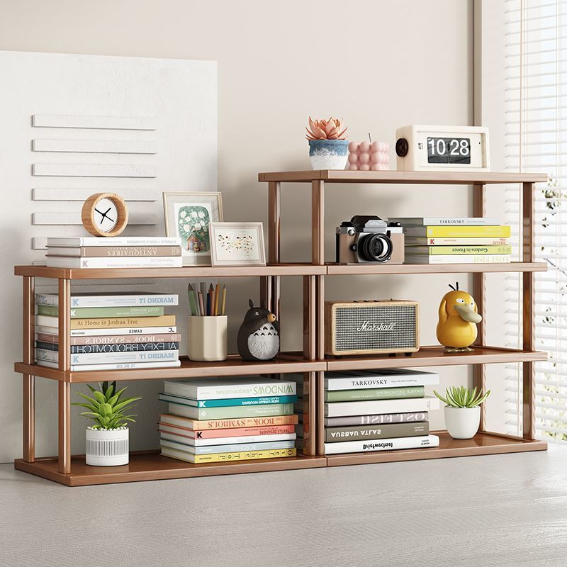 Desk Setup Study - Platzsparendes Desktop-Aufbewahrungsregal, Mehrstöckiges Mini-Bücherregal Schreibtisch-Organizer für