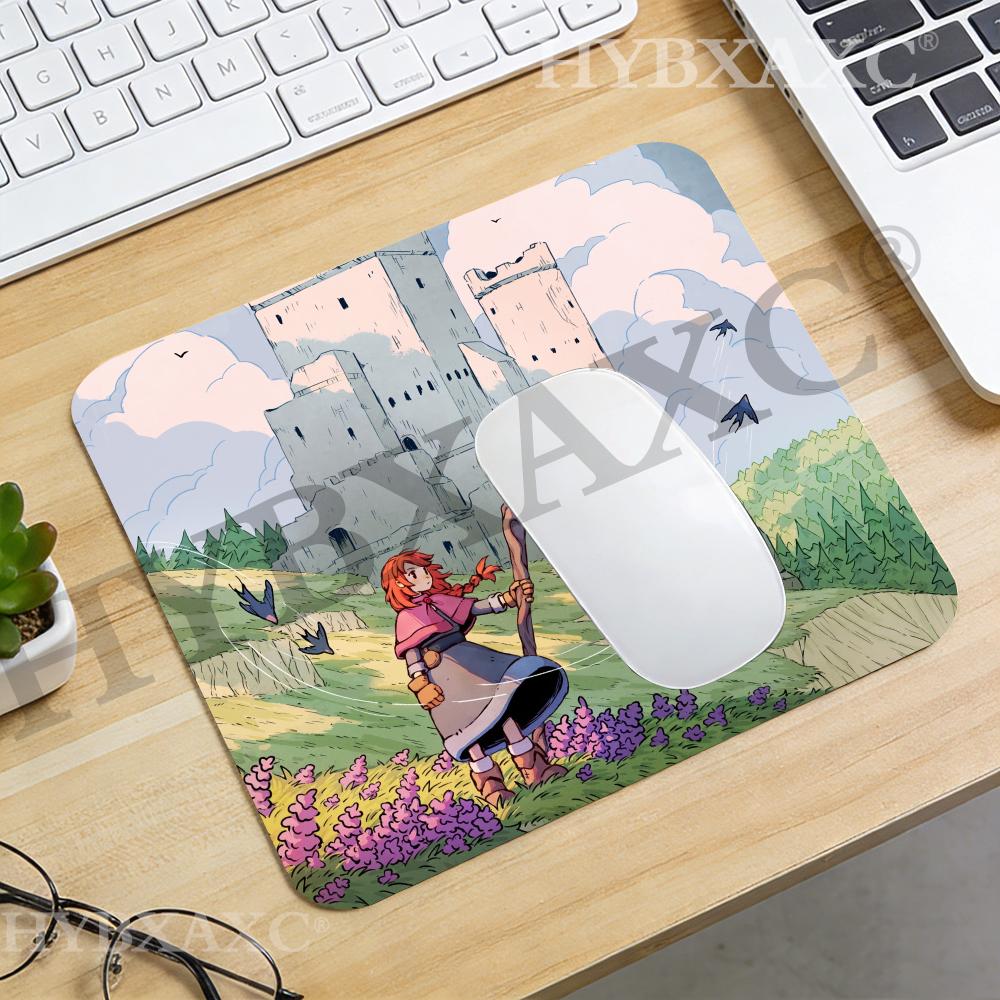 Desk Setup For Work - HYBXAXC Anime Castle Adventure Girl Mauspad,