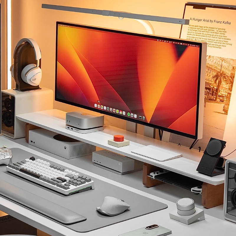 Moderner Monitor-Riser-Ständer – Desk Setup For Laptop And Monitor Bewertung und Preis