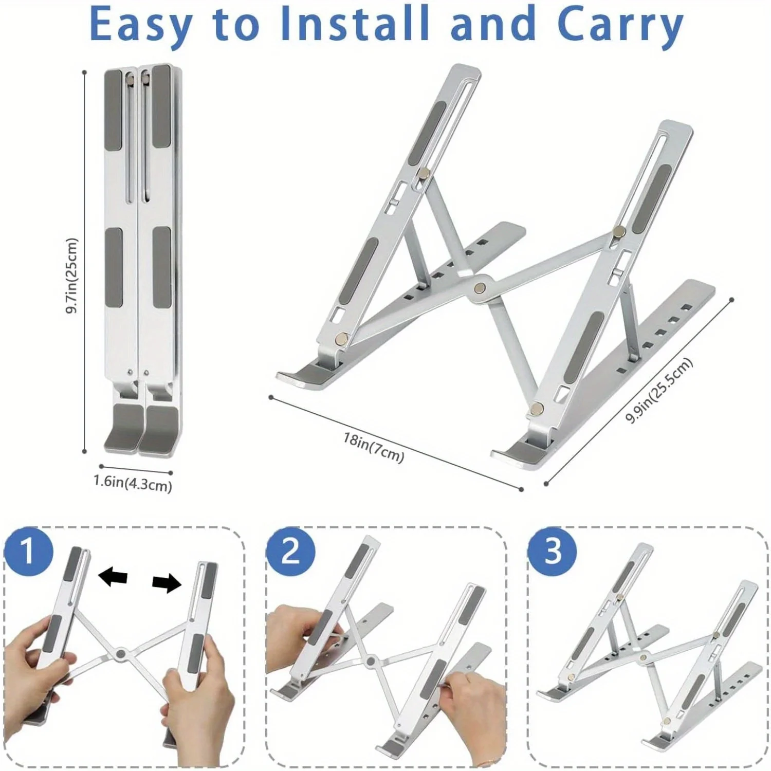Faltbarer Aluminium-Laptop-Stä – Desk Setup Mac Bewertung und Preis