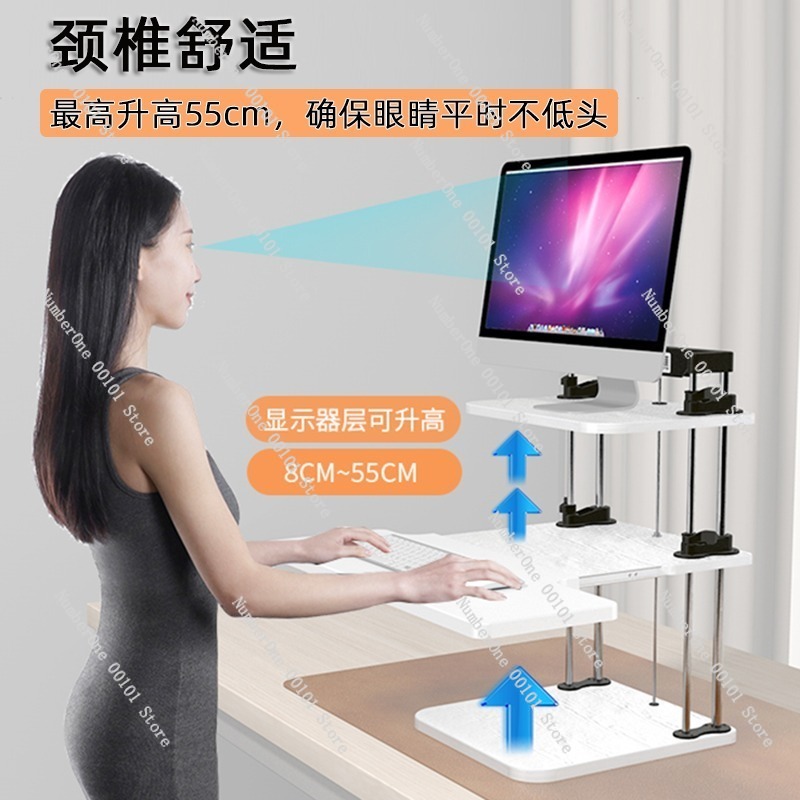 Höhenverstellbarer Stehpult-Ko – Desk Setup For Laptop And Monitor Bewertung und Preis