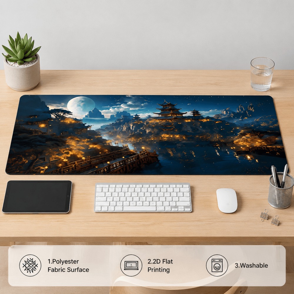 Original Fantasy-Nachtstadt-Mo – Desk Setup For Work Bewertung und Preis