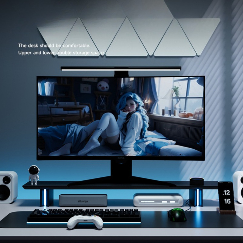 RGB-Monitorständer, ergonomisc – Desk Setup For Laptop And Monitor Bewertung und Preis