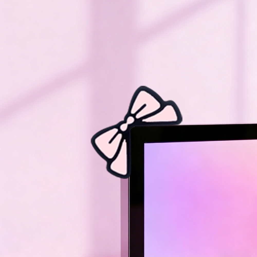 Niedliche Rosa Schleife Monito – Desk Setup For Laptop And Monitor Bewertung und Preis