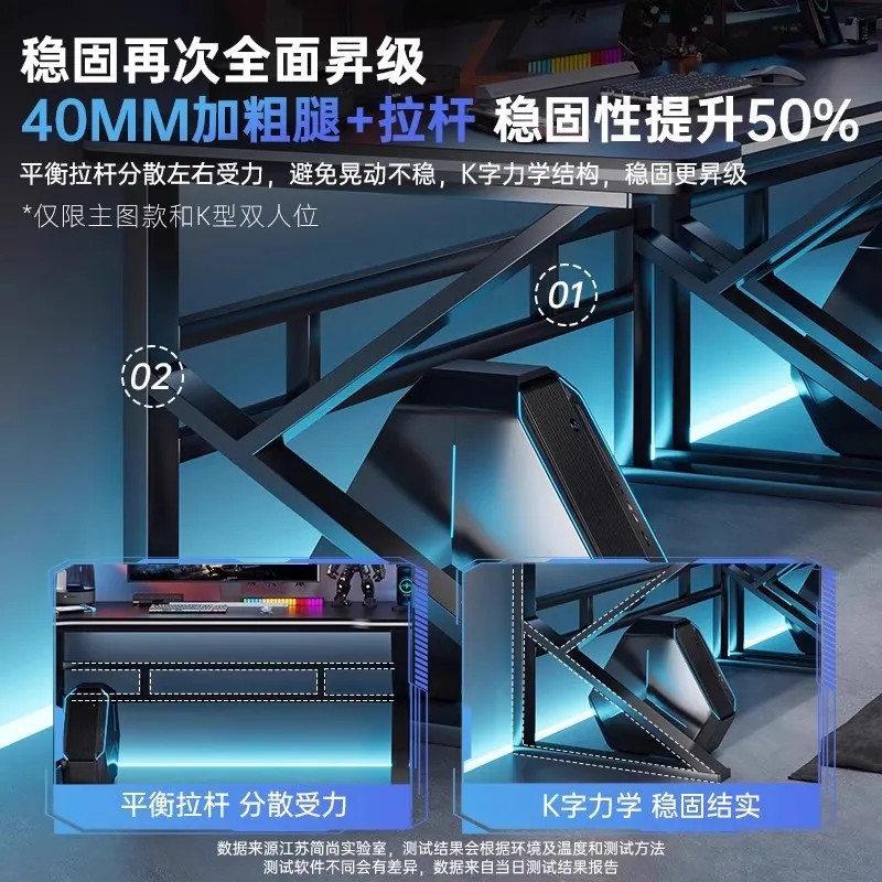 Doppelter E-Sports Gaming-Schr – Desk Setup Gaming Pc Bewertung und Preis